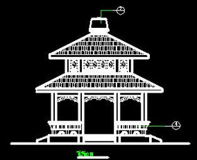 二層四角重檐亭古建筑施工圖紙免費(fèi)下載 園林古建